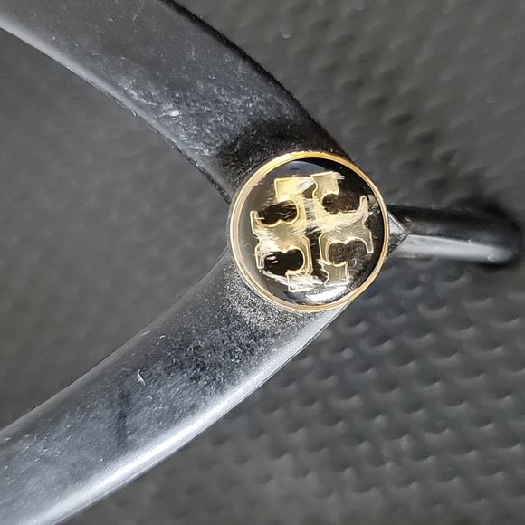 Tory Burch Black Wedge Platform Sandals Flip Flops Size 7 US - Picture 7 of 8